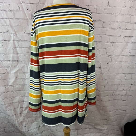 NWT boutique unbranded Striped twist knot tunic fall business casual - Picture 3 of 10